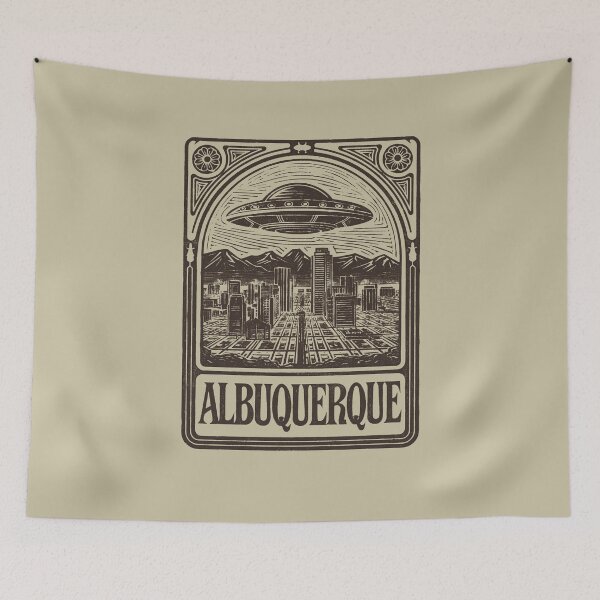 Item preview, Retro Albuquerque UFO designed and sold by Mystikos Art.