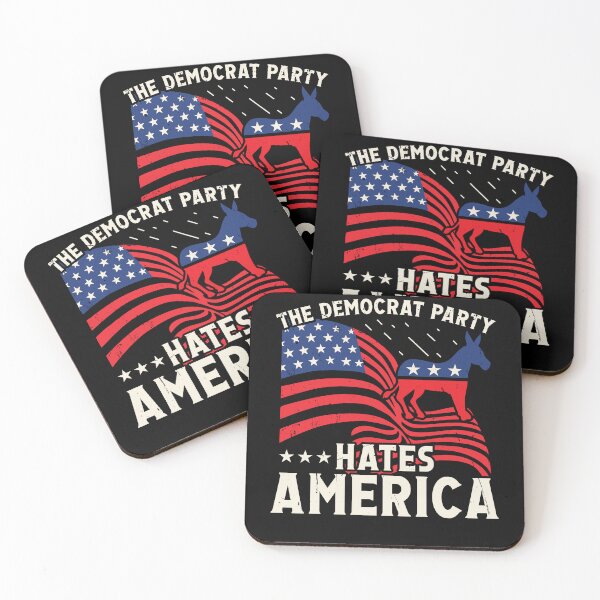 Item preview, Democrat Party Hates America US Flag designed and sold by Dressed For  Duty.