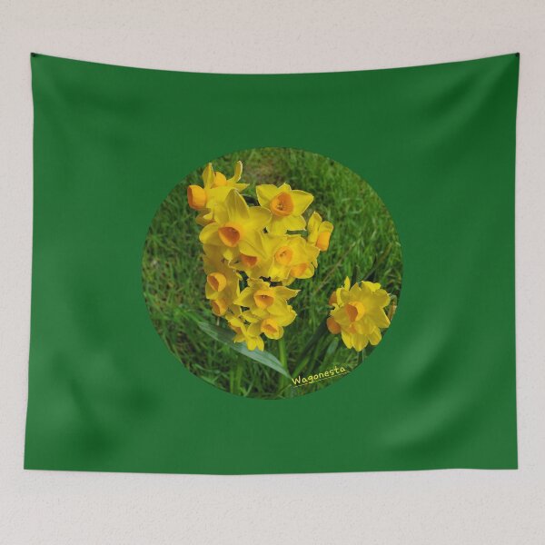 Item preview, Floral Daffodils in a Field of Green by Wagonesta  designed and sold by Wagonesta.