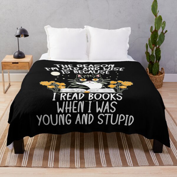 Item preview, Reason I'm Old and Wise Is Because I Read Books Funny Cat designed and sold by Dressed For  Duty.