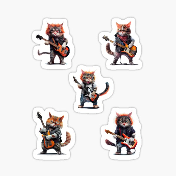 Item preview, 5 Cats rock star. designed and sold by AnlizArtShop.