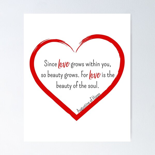 Item preview, Philosophy Quote About Love | Red Heart Outline designed and sold by taniastyle.