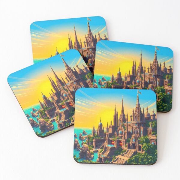 Item preview,  Mystical Castles Vibrant Cityscapes Fantasy Architecture Landscapes Ancient designed and sold by ART ATTACK ZONE.