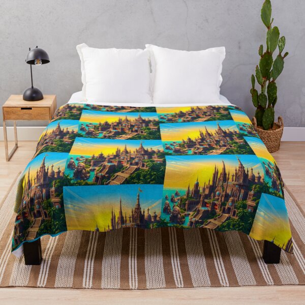 Item preview, Mystical Castles Vibrant Cityscapes Fantasy Architecture Landscapes Ancient designed and sold by ART ATTACK ZONE.