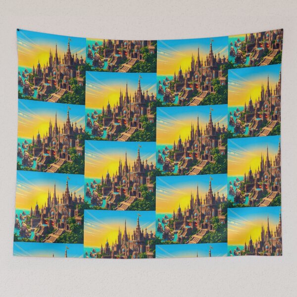 Item preview,  Mystical Castles Vibrant Cityscapes Fantasy Architecture Landscapes Ancient designed and sold by ART ATTACK ZONE.