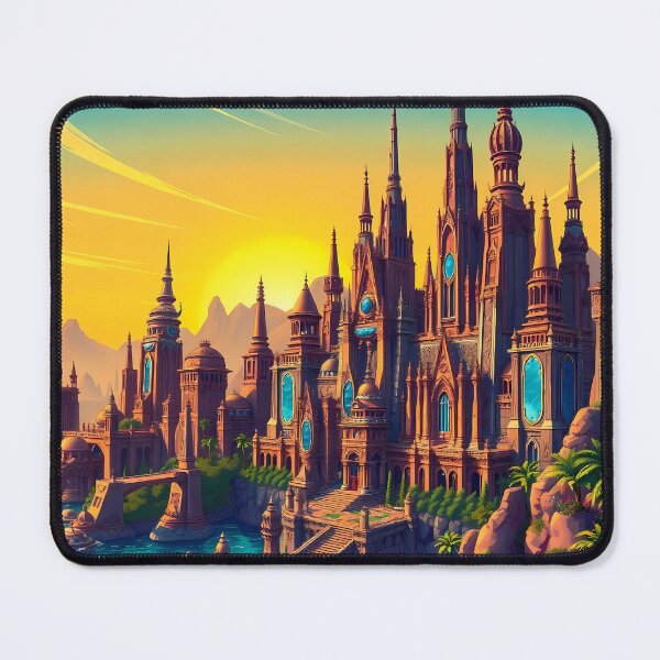 Item preview, Mystic Castles Vibrant Cityscapes Fantasy Architecture Landscapes Ancient designed and sold by ART ATTACK ZONE.