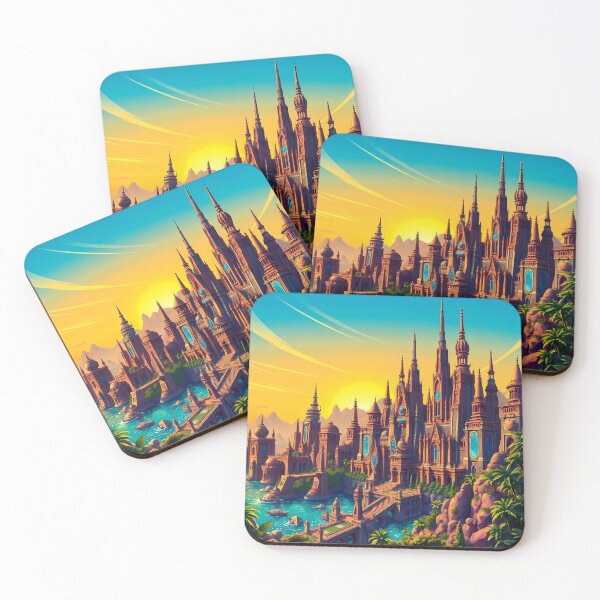 Item preview, Mystic Castles Vibrant Cityscapes Fantasy Architecture Landscapes Ancient designed and sold by ART ATTACK ZONE.