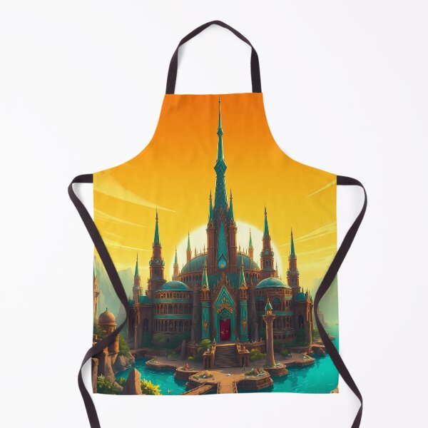 Item preview, Sunset Castles Vibrant Cityscapes Fantasy Architecture Landscapes Ancient designed and sold by ART ATTACK ZONE.