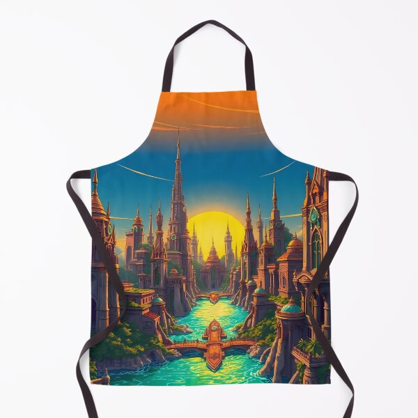 Item preview, Colorful Castles Vibrant Cityscapes Fantasy Architecture Landscapes Ancient designed and sold by ART ATTACK ZONE.
