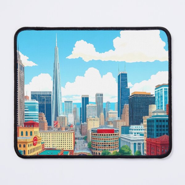 Item preview, Modern City Vibrant Cityscapes Fantasy Architecture Landscapes Ancient designed and sold by ART ATTACK ZONE.