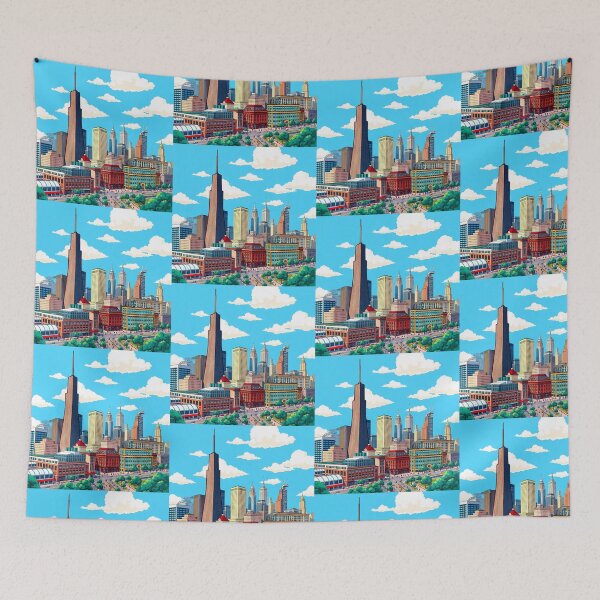 Item preview, Colorful City Vibrant Cityscapes Fantasy Architecture Landscapes Ancient designed and sold by ART ATTACK ZONE.