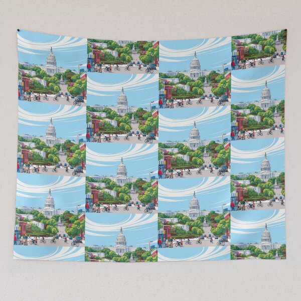 Item preview, Usa City Vibrant Cityscapes Fantasy Architecture Landscapes Ancient designed and sold by ART ATTACK ZONE.