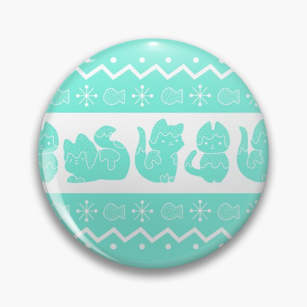 Item preview, Christmas Cat - Teal designed and sold by ComfyCatOffical.