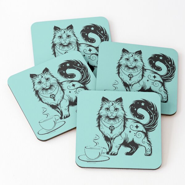 Item preview, Cat and Coffee, (or tea) What More Could You Ask For designed and sold by LorisseEsArte.