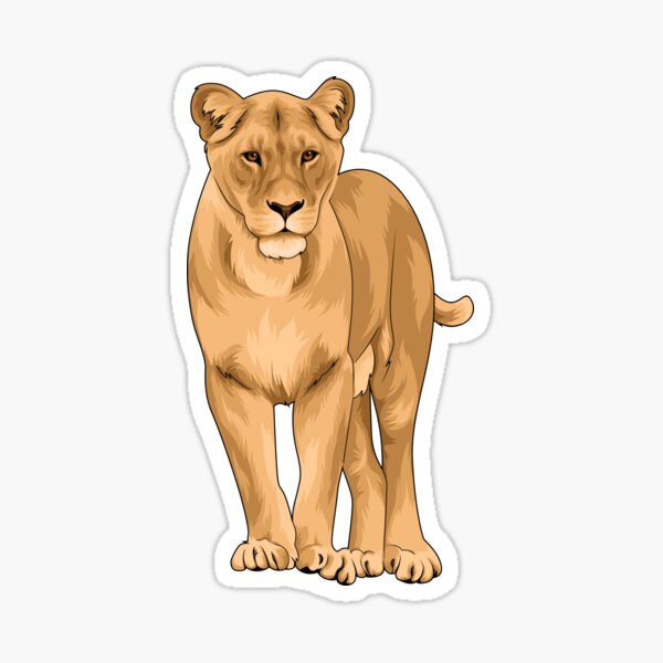 Item preview, Female Lion - Animal Sticker Collection designed and sold by 54 Design.