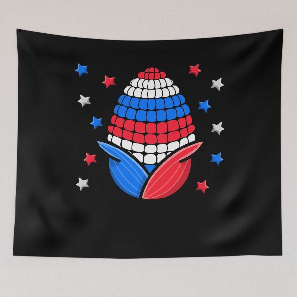 Item preview, Patriotic Red White and Blue Corn Farmer 4th of July designed and sold by eternallygifted.