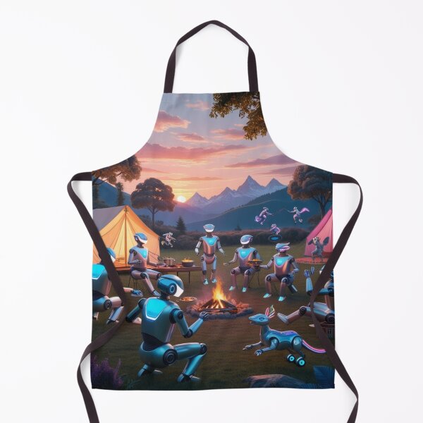 Item preview, Futuristic Camping Adventure With Robots And Sunset designed and sold by Dream Output .