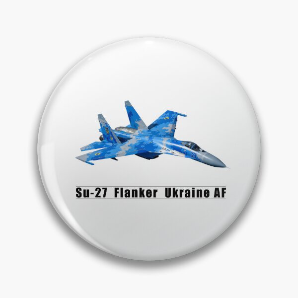 Item preview, Copie de Top view of an Ukrainian Su-27 Flanker Fighter Jet Flying Towards The Right designed and sold by blindphotog.