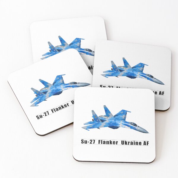 Item preview, Copie de Top view of an Ukrainian Su-27 Flanker Fighter Jet Flying Towards The Right designed and sold by blindphotog.