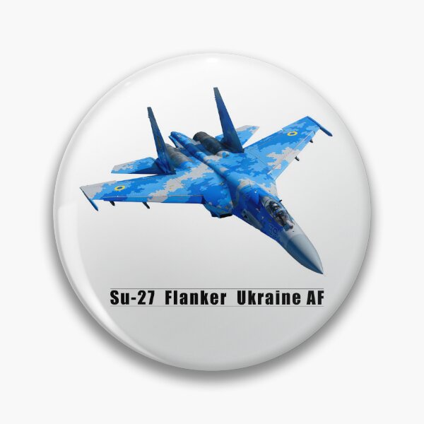 Item preview, Top view of an Ukrainian Su-27 Flanker Fighter Jet Flying Towards The Right designed and sold by blindphotog.