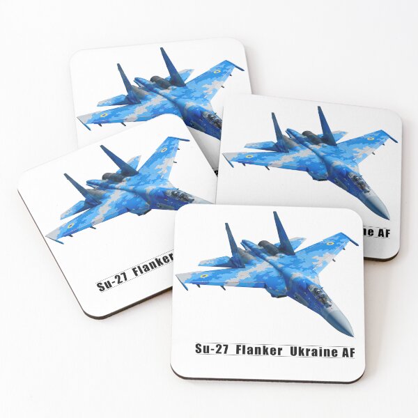 Item preview, Top view of an Ukrainian Su-27 Flanker Fighter Jet Flying Towards The Right designed and sold by blindphotog.