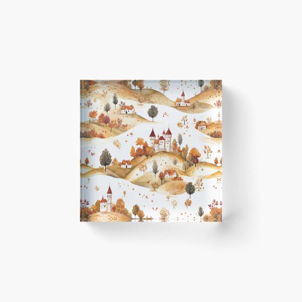 Item preview, Autumn Castles - Orange, Red and Green designed and sold by AquarellesWorks.