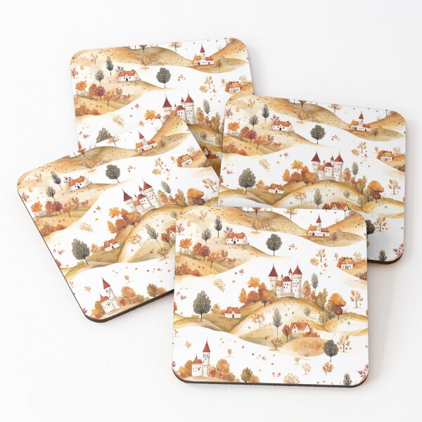 Item preview, Autumn Castles - Orange, Red and Green designed and sold by AquarellesWorks.