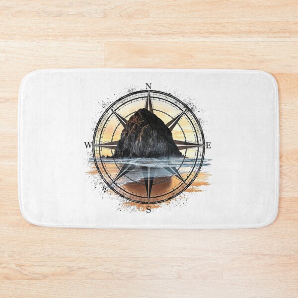 Item preview, Cannon Beach Sunset Compass Rose - Iconic Haystack Rock - Coastal Vibes Design designed and sold by H Jonas.