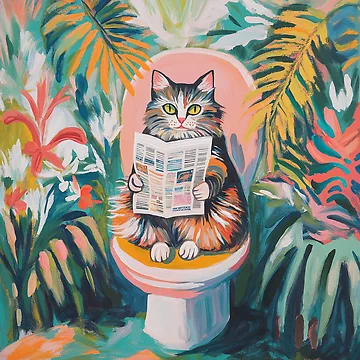 Artwork thumbnail, Cat In The Toilet by Rtymer