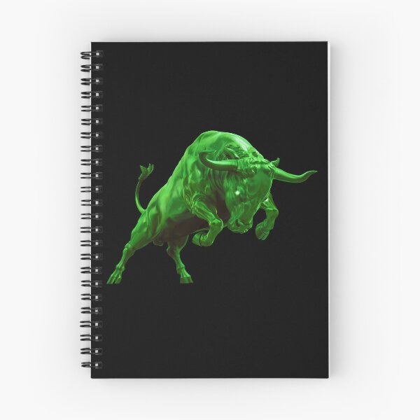 Item preview, Powerful green rearing bull, charging forward with glowing laser eyes, symbolizing a bullish crypto and stock market surge. designed and sold by mirrorimages.