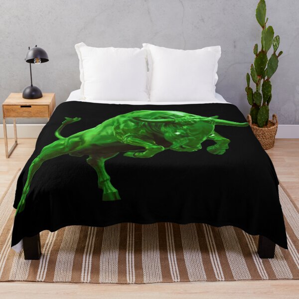 Item preview, Powerful green rearing bull, charging forward with glowing laser eyes, symbolizing a bullish crypto and stock market surge. designed and sold by mirrorimages.