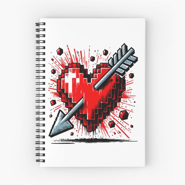 Item preview, Pixelated Heart with Arrow | 8-Bit Retro Love Design designed and sold by Tabu Touch.