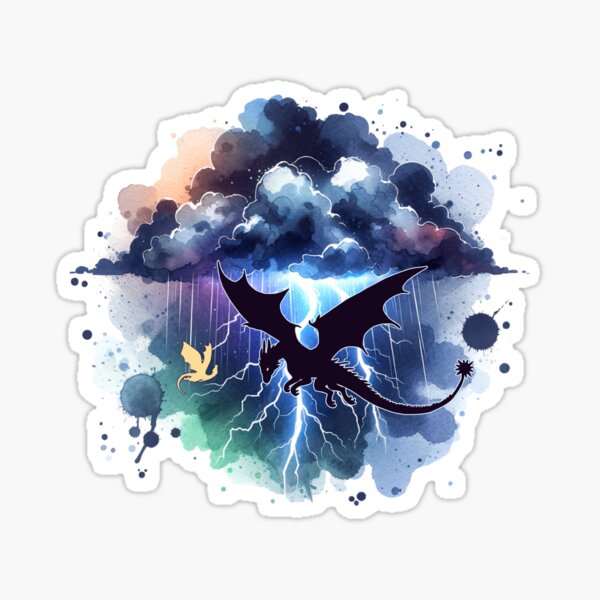 Item preview, Flying Dragons Stormy Night Sky designed and sold by Sarah Teigland.