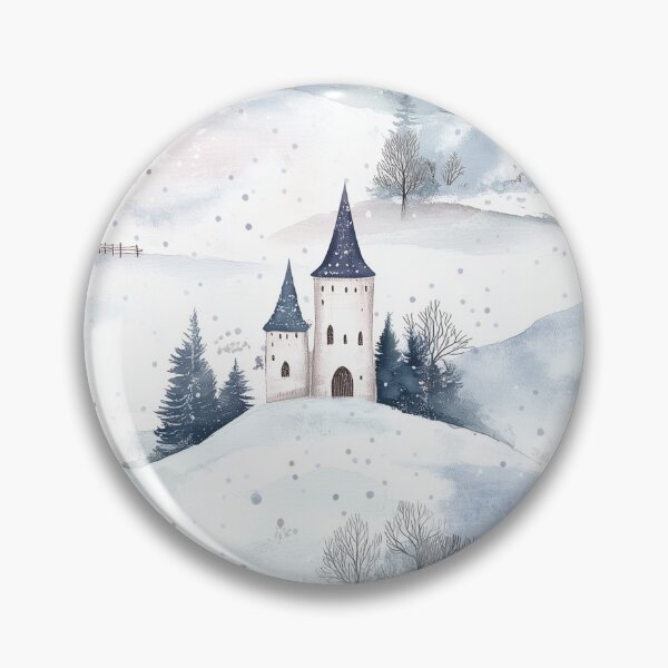 Item preview, Winter Castles - Purple, White and Green designed and sold by AquarellesWorks.