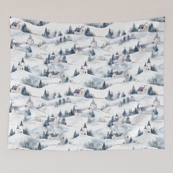 Item preview, Winter Castles - Purple, White and Green designed and sold by AquarellesWorks.