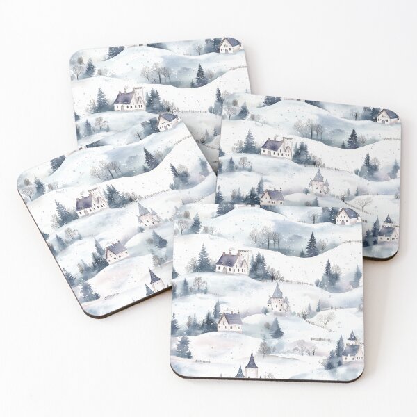 Item preview, Winter Castles - Purple, White and Green designed and sold by AquarellesWorks.