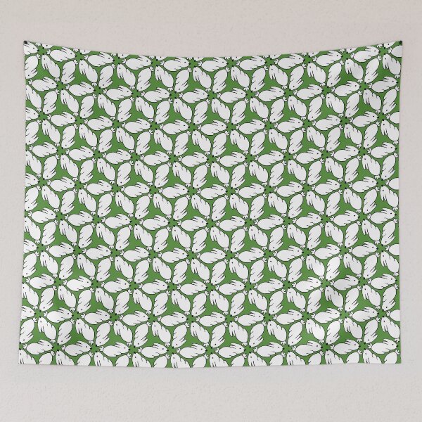 Item preview, bunnies on green designed and sold by OneBluePlatypus.
