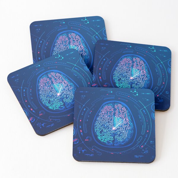 Item preview, neuroscience MRI scan technology brain shape fingerprint pattern medical interface designed and sold by NiamLab.