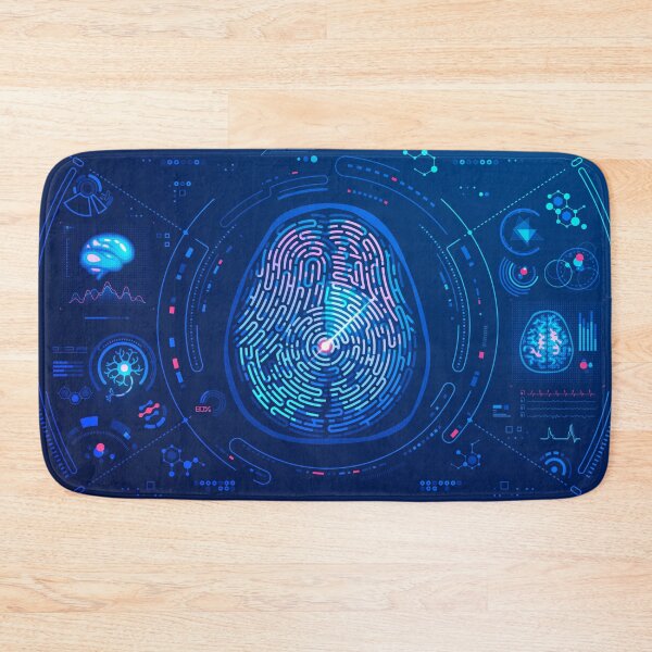 Item preview, neuroscience MRI scan technology brain shape fingerprint pattern medical interface designed and sold by NiamLab.