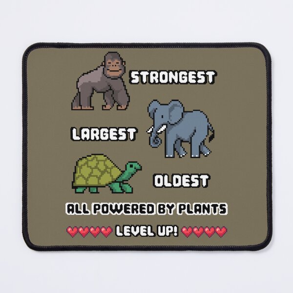 Item preview, Strongest Largest Oldest Powered By Plants , Fun Vegan Vegetarian  designed and sold by DevlynnDesigns.
