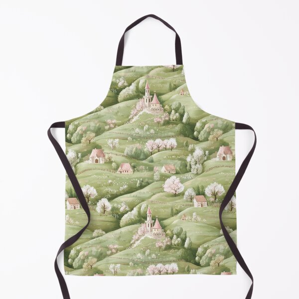 Item preview, Summer Castles - Green, White and Pink designed and sold by AquarellesWorks.