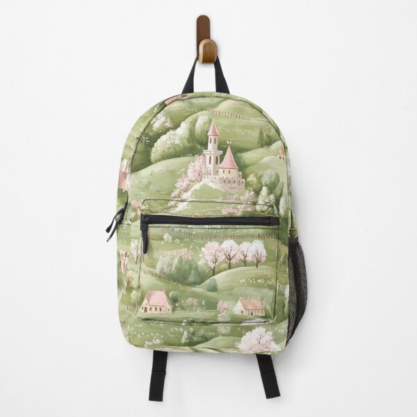 Item preview, Summer Castles - Green, White and Pink designed and sold by AquarellesWorks.