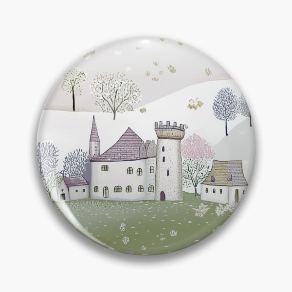 Item preview, Spring Castle - Purple, White and Green designed and sold by AquarellesWorks.