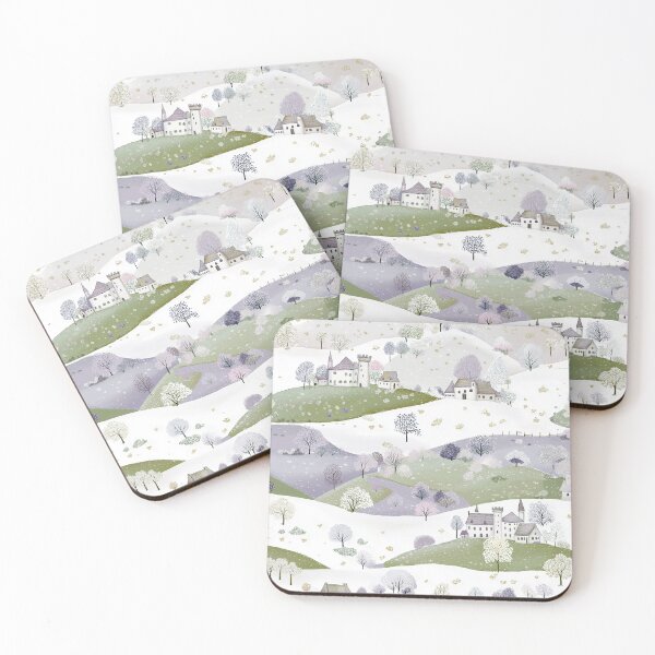 Item preview, Spring Castle - Purple, White and Green designed and sold by AquarellesWorks.