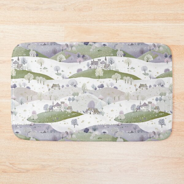 Item preview, Spring Castle - Purple, White and Green designed and sold by AquarellesWorks.