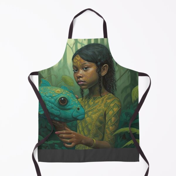Item preview, Whispers to the Azure Guardian|Girl with a Fish in the Garden designed and sold by MaryFiore.