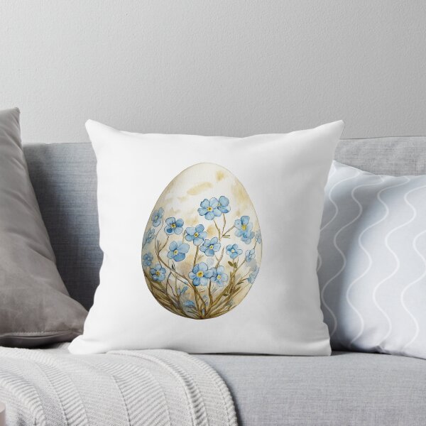 Item preview, Blue Floral Easter Egg designed and sold by AquarellesWorks.