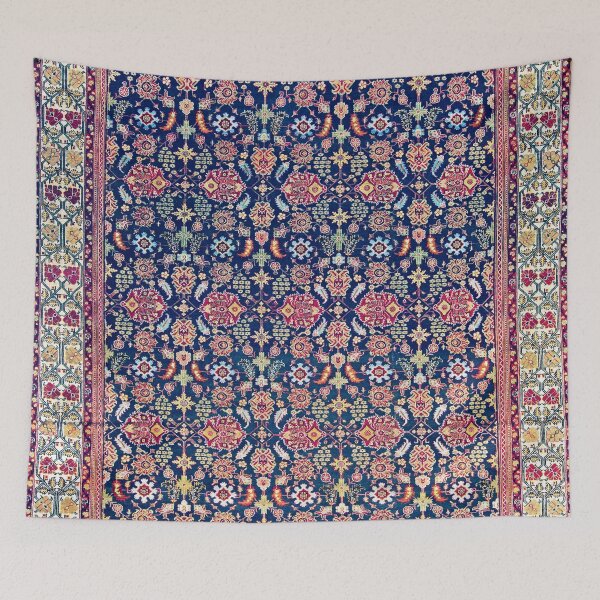 Item preview, Antique Indian Amritsar Rug designed and sold by Vicky Brago-Mitchell®.