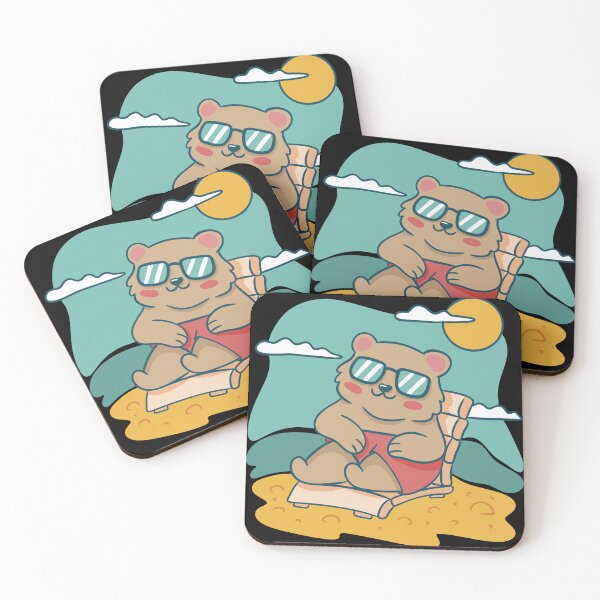 Item preview, Teddy Bear Relaxing on a Sunny Beach designed and sold by TurtleDojo.