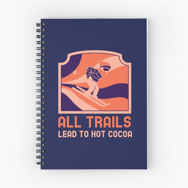 Item preview, All Trails Lead To Hot Cocoa Funny Alpine Downhill Skiing designed and sold by HeavenlyHuesStudio.
